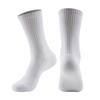 Unisex Breathable Cotton Running Socks - Black & White, Non-Slip Heel, Thickened for Comfort.