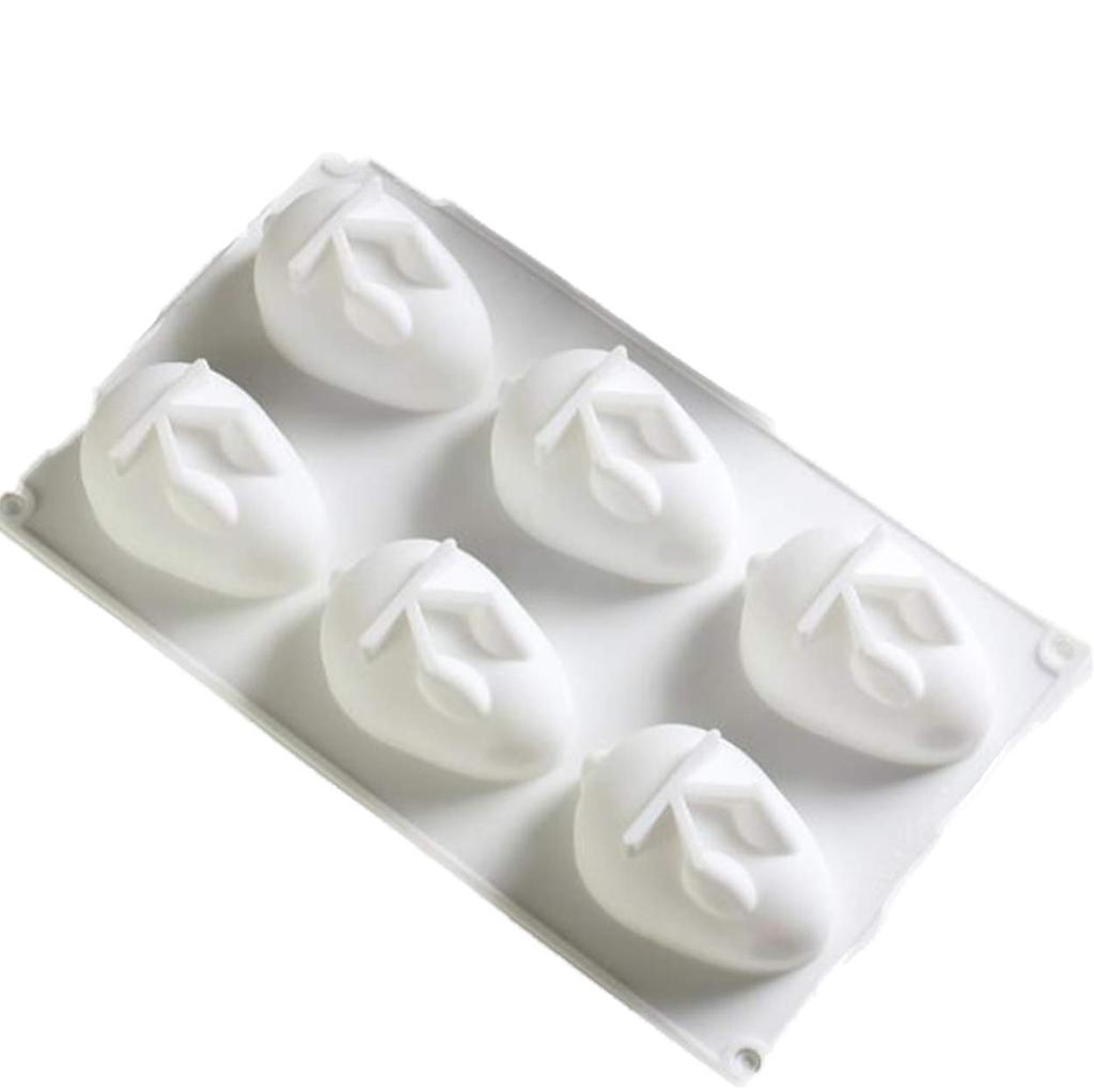 6 3D Rabbit Silicone Baking Molds