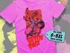 Bettie Page V3 TShirt Fuchsia Pink Blue Color Men's TShirt DTG Digital Print SIZES S M L XL 2XL 3XL 4XL 5XL