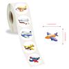 500 Stickers/roll Cartoon Airplane Cute Roll Stickers Kindergarten Reward Stickers Children's Toy Stickers Decorative Stickers
