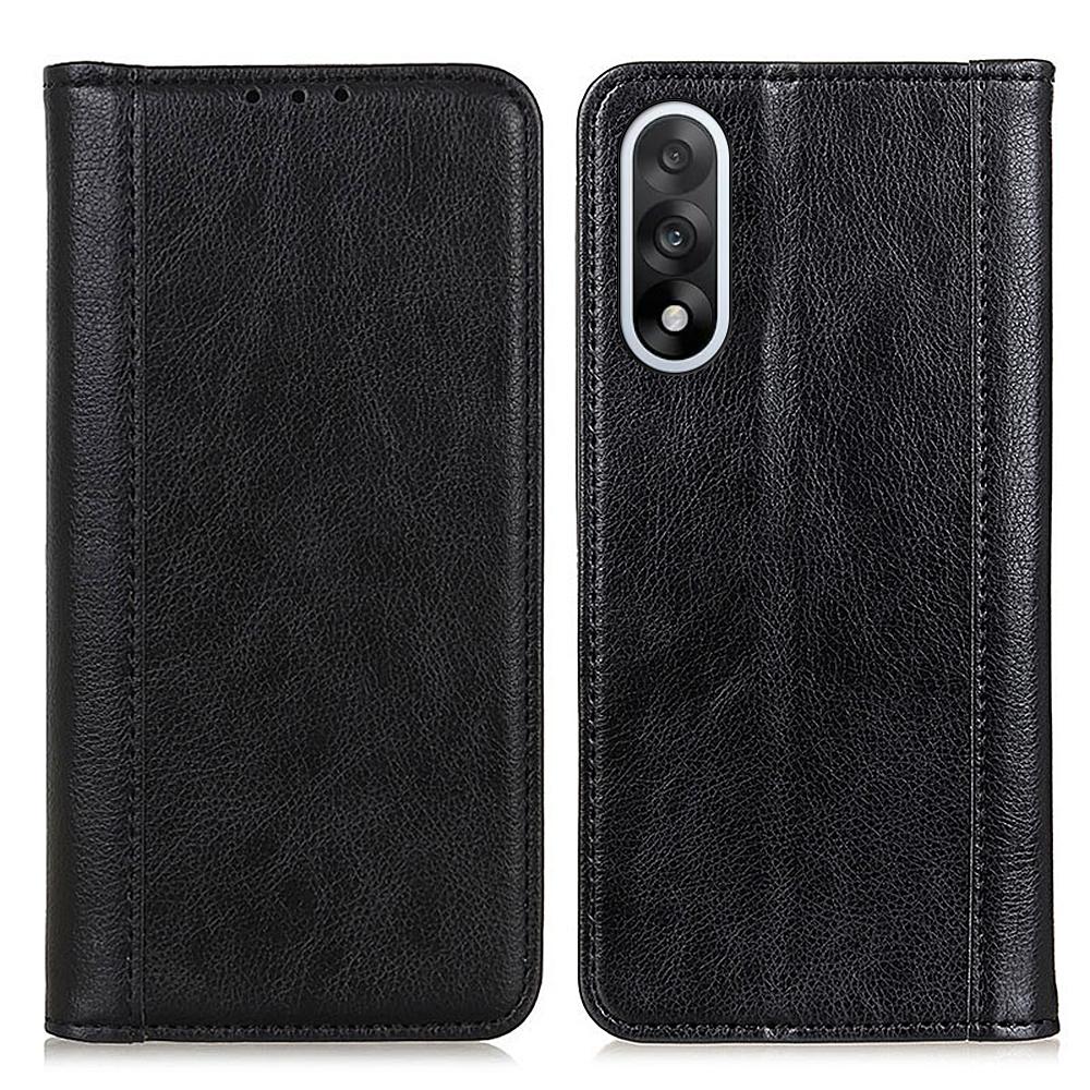 

For OnePlus Nord 5 5G/Ace 5 Ultra 5G Stand Case Split Leather Litchi Texture Wallet Phone Cover Black