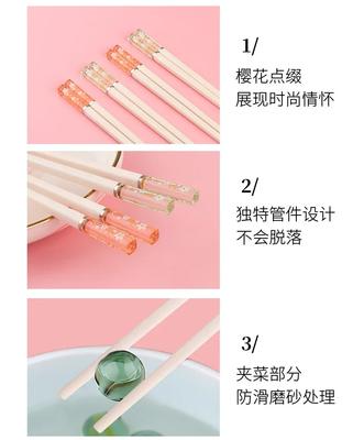 High Temperature Resistant Non-slip Reusable Household Chopsticks for Sushi Tableware Kitchenware 1 Pair