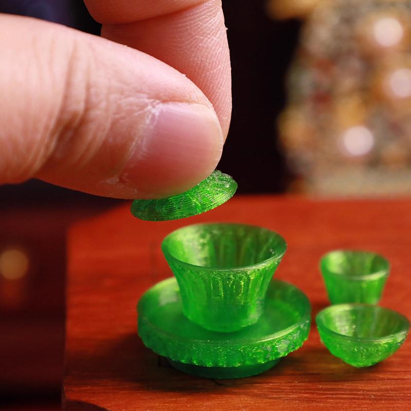 

Прикраса для лялькового будиночка Міні-чайник Чашка для чаю Куряче пір’ячко Імітація моделі чайника Іграшки Мініатюрні аксесуари для лялькового будиночка as the picture