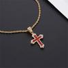 Classic Zircon Cross Necklace Iced Out Hip Hop for Men and Women Bling Pendant Punk Jewelry Gifts