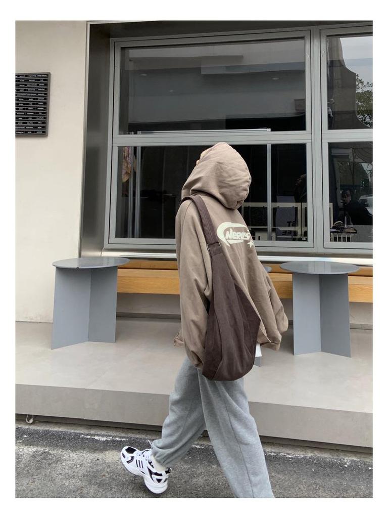 2024 Retro Kaffeefarbe Canvas Umhängetasche - Damen Nische Lazy Style