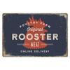 Antique Country Barnyard Rooster Chicken Metal Sign Retro Farm Wall Art For Farmhouse Kitchen Barn Cafe Wall Decoration