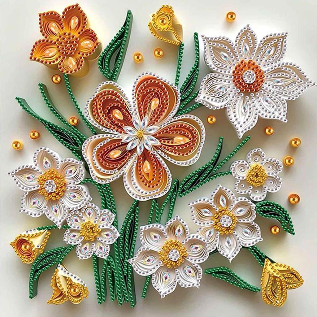 5D DIY Partial Special Shaped Drill Diamond Painting Kit Plant Decor30x30cm