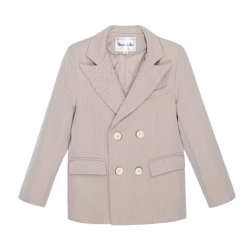 Chłopięcy blezer w kratę plus size - 2023 Dziecięcy garnitur sceniczny