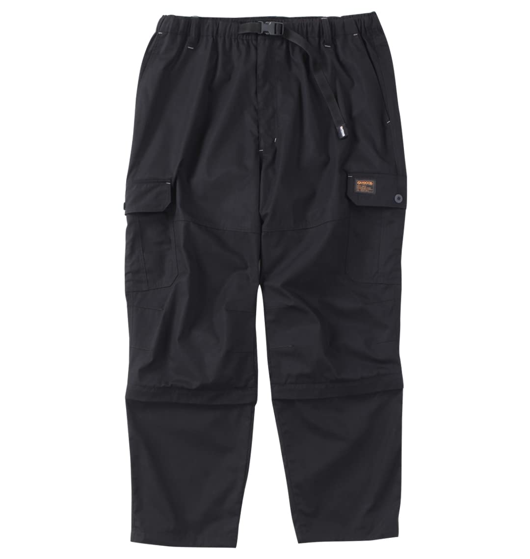 

[Plus Size Specialist Mid] OUTDOOR PRODUCTS TC Weather 2-Way Easy Cargo Pants, Size 6L, Black, Men s, 1012543100-2-6L