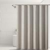 Waterproof Solid Color Cutout Shower Curtain for Bathroom