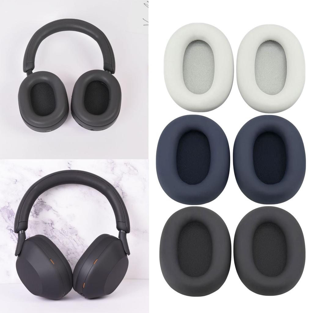 1 Pair Comfortable Ear Cushions Soft Headphone Cover Protective Earpads for WH-1000XM6 Replacement Earmuffs