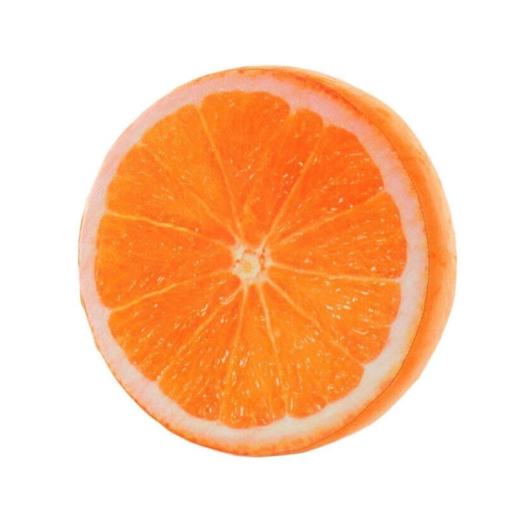 Fruit Slice Print Seat Cushion Round Throw Pillow Creative Sofa Cushion Bedroom Use