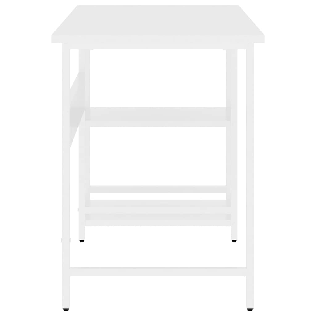Computer Desk White 105x50x72 Cm MDF and Metal