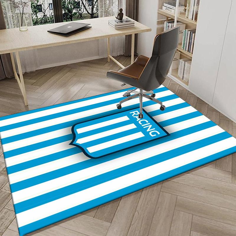 Rennteam-Emblem Teppich für Büro, Stuhlunterlage, Dekorativer Teppich Wohnzimmer Matte, Große Größe Fan Geschenke Weihnachtsgeschenke