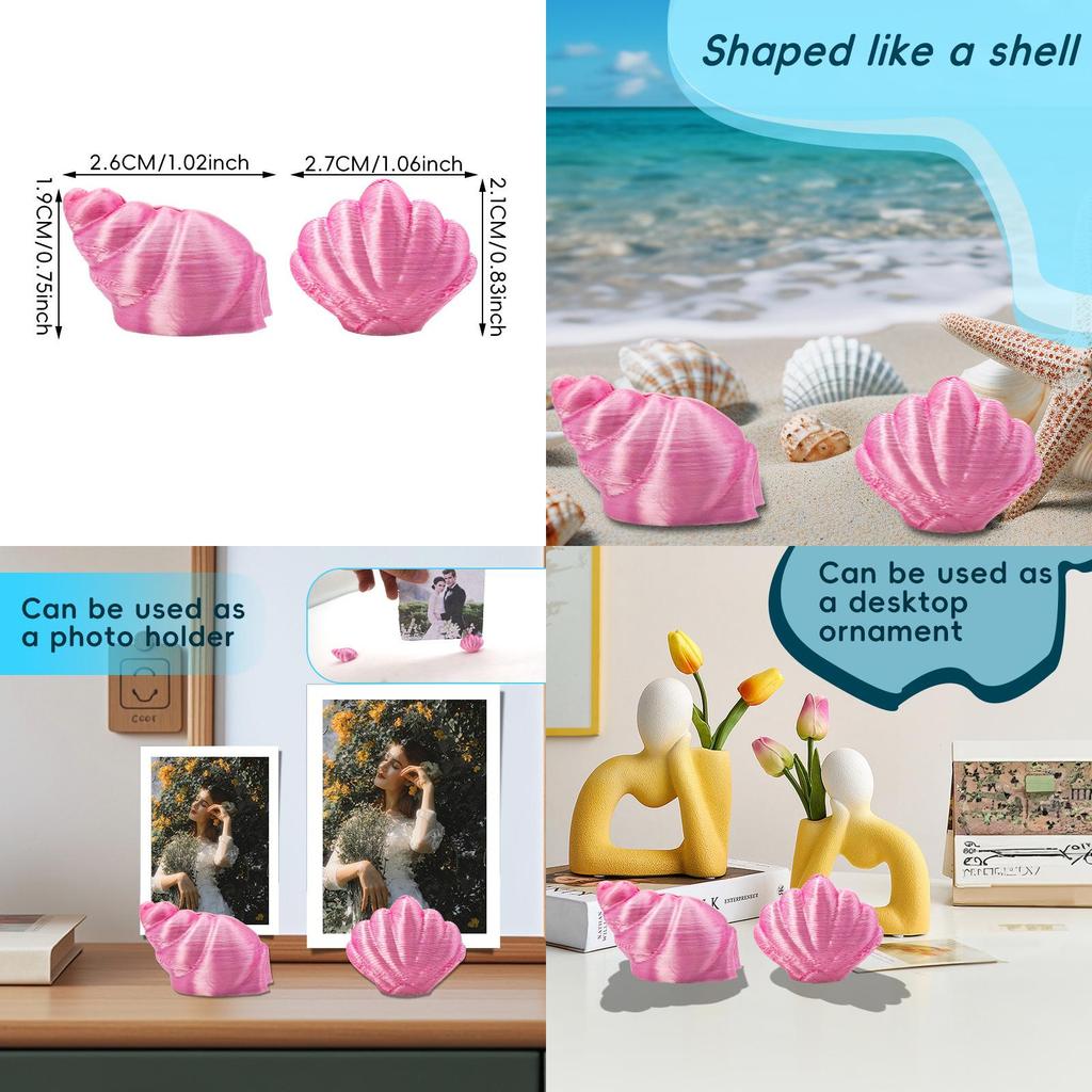 Shell Photo Frame Holder With Creative Design For Home Decor And Gift