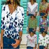 JPNTKY Women's Fashion Casual Long Sleeve V Neck Blouses & Shirts