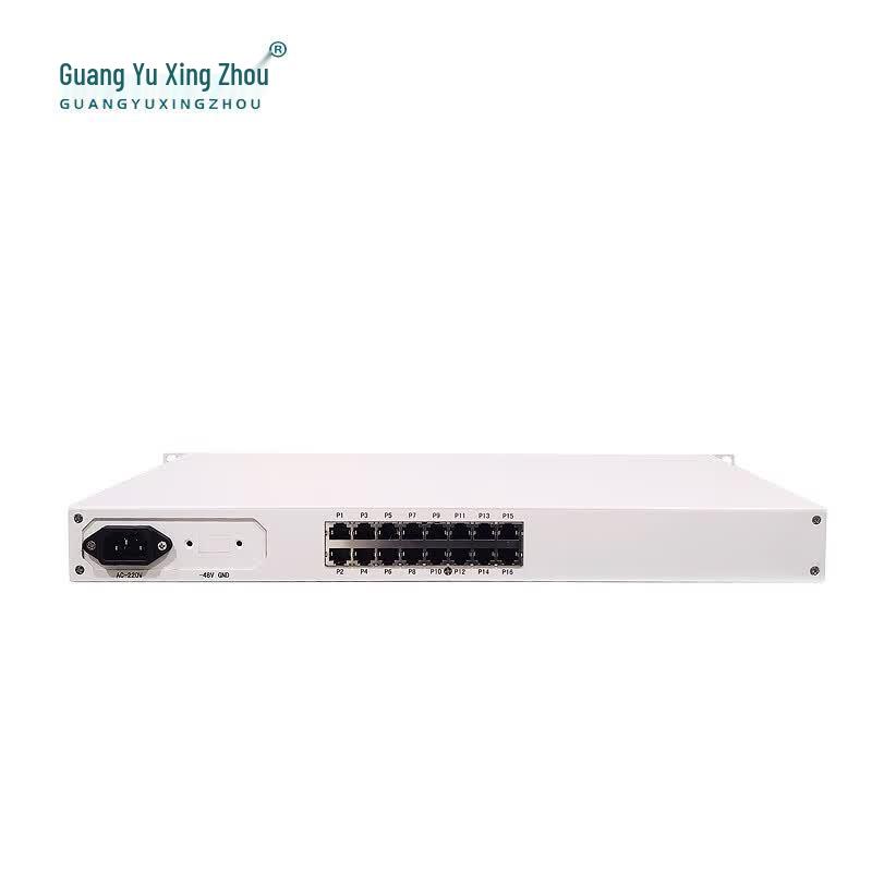 GY-8P-8GE 8-Port Telephone & 8-Port Gigabit Fiber Optic Multiplexer