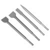 4pcs Round Shank Chisel Bit Set SDS Plus Shank Electric Hammer Bit  For Concrete Structure