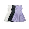 Kaslead New Arrival Women's Clothing Fashion Style Fashion Casual Minimalist Pleated Mini Sleeveless Short Dress