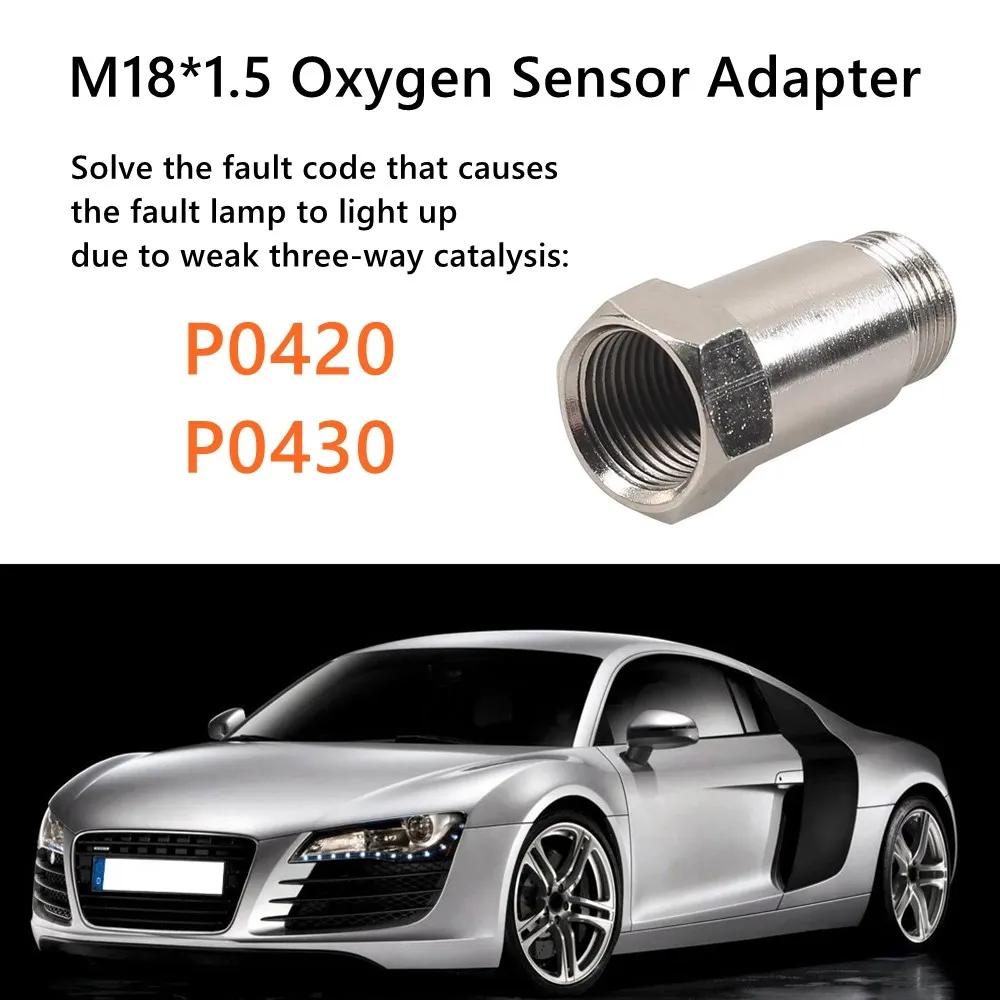 M18 X1.5 O2 Exhaust Oxygen Sensor Bung Adapter 44mm Extension Spacer Iron Plating Nickel Extender Universal for 18MM Thread New