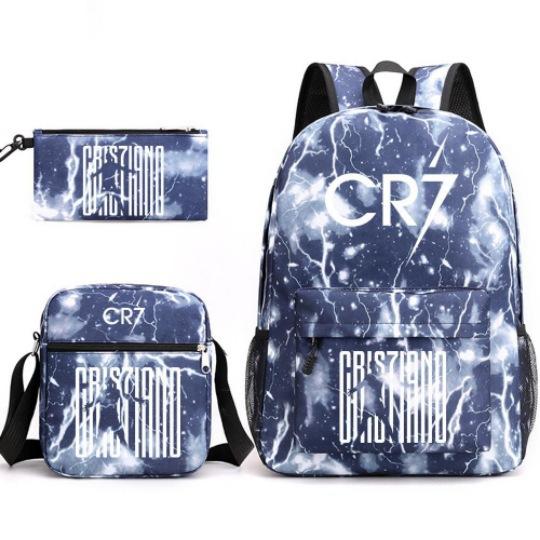 Youth Fashion Backpack Shoulder Bag Pencil Case Children'S Student School Bag 3-Piece Set