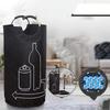 Borsa Riciclo Bottiglie Grande Manico in Alluminio Tessuto Oxford 90L Portatile Pieghevole Organizzatore Contenitore Sacca Raccoglitore Bottiglie Acque Reflue