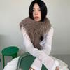 Harajuku Imitation Fur Scarf Pure Color Y2K Scarves Elegant Fluffy Shawl Wrap  Student