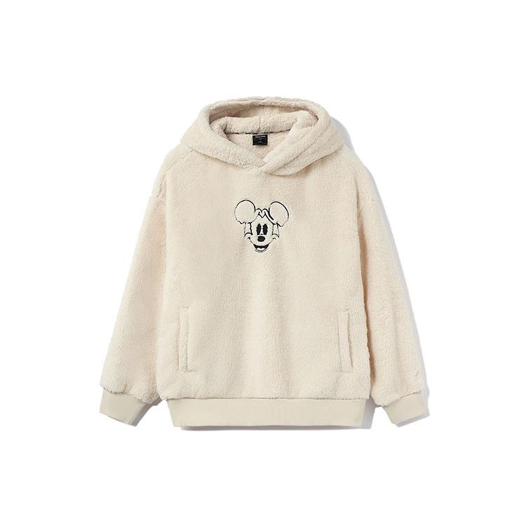 Li-Ning Li Ning X Disney Sweatshirts Women's Swan White Hooded Thickened Regular AWDR684-1