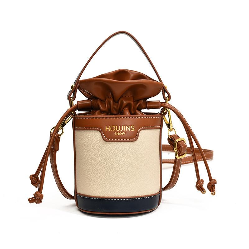 Stylish Princess Mini Bucket Bag For Kids In Trendy Color Block Design