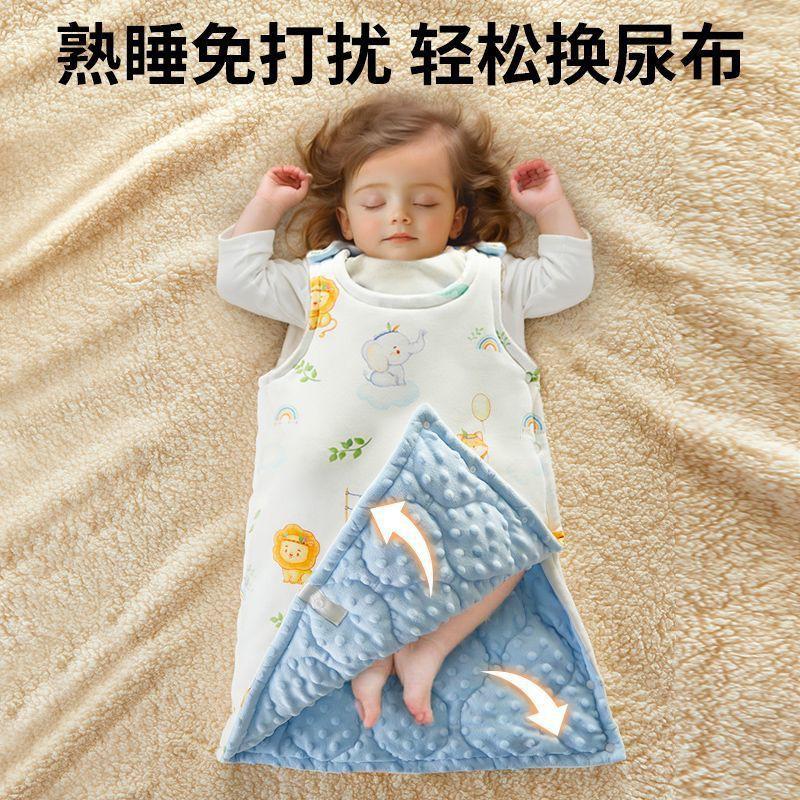 Infant Sleep Sack With Armholes Toddlers Winter Warm Thick Cotton Anti-Kick Sleeping Bag Babies 6-36 Months