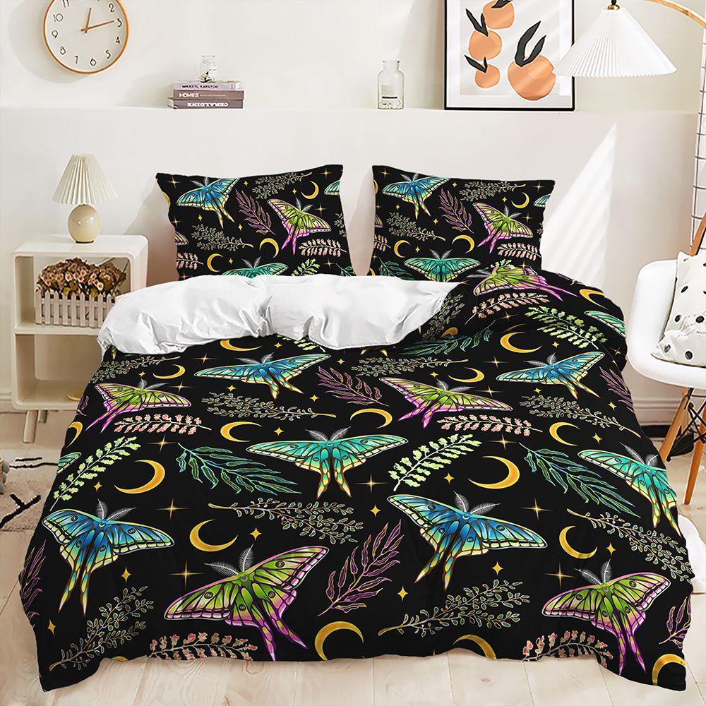 

Three-Piece 3D Quilt Cover Gradual Change Butterfly Magic Kit Bedding 135 * 200 (two-piece set) 90g