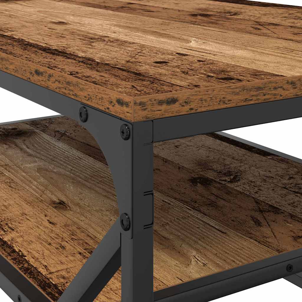 Coffee Table Reclaimed Wood 90 x 50 x 40 cm Engineered Wood and Steel