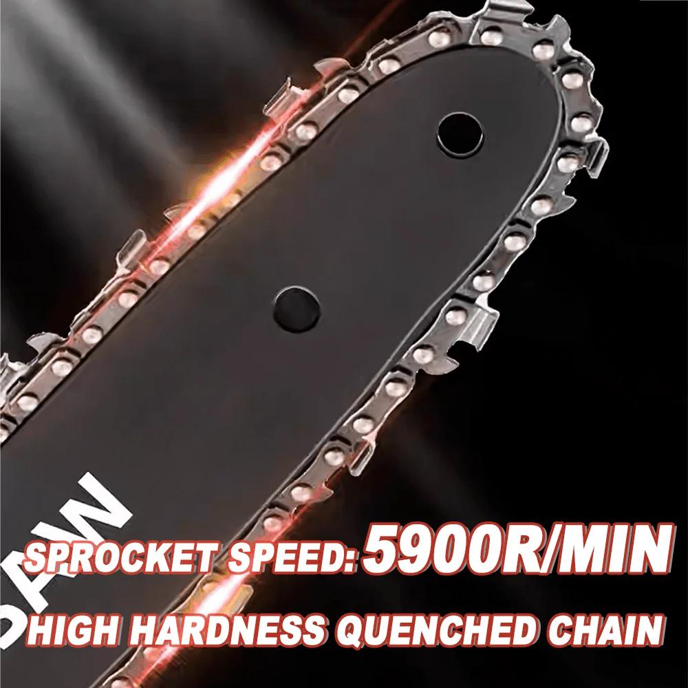 PATUOPRO 12 Inch Brushless Electric Saw Cordless Rechargeable Chainsaw Wood Cutting Woodwork Garden Tools For Makita 18V Battery