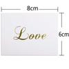 50Pcs Mini Thank You Card Gold Simple Design Scrapbooking Party Invitation Greeting Card Birthday Party Gift Message Cards