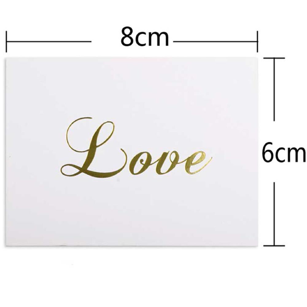 50Pcs Mini Thank You Card Gold Simple Design Scrapbooking Party Invitation Greeting Card Birthday Party Gift Message Cards