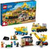 LEGO City Truck and Crane Toy Set 4-6 Years Old Building Blocks Vehicle for Boys and Girls 60391
