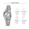 Fashion Luxury Ladies Quartz Watch Rhinestone Scale Alloy Material, Suitable for Daily Wear, Anniversary, Christmas Gift