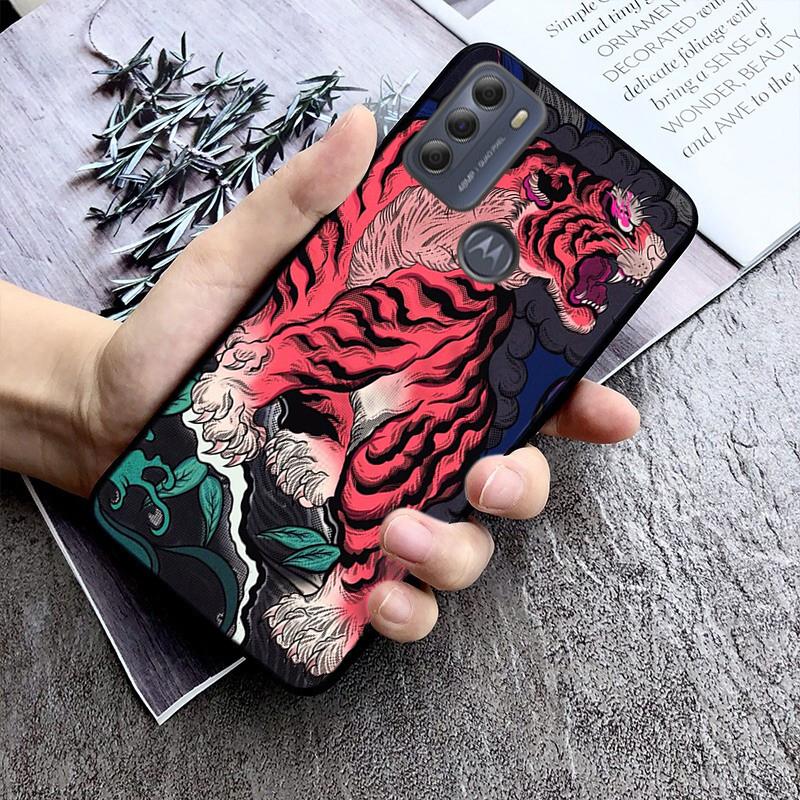 

Japanese tiger Phone Case For Motorola Moto G85 G55 G05 G14 G75 G31 G50 G10 G20 G30 G60 G13 G32 G84 G54 G53 G72 G24 Power Moto G75