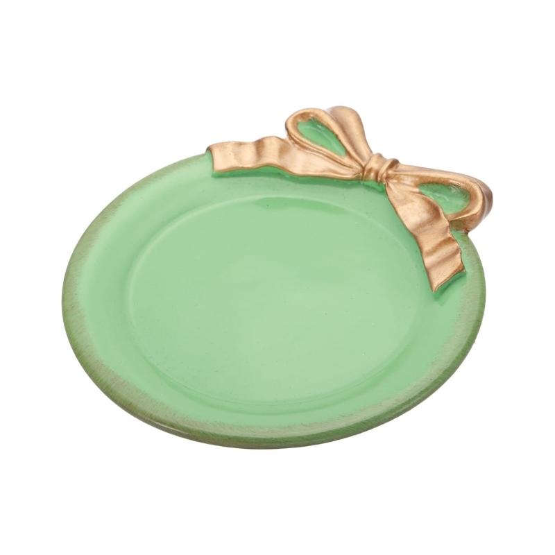 Elegante Alzatina a Forma di Fiocco per Gioielli per Orecchini Collane Storage Stile Resina Vassoio Decorativo Regalo per Donne