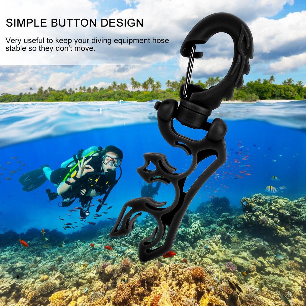 Keep Diving Underwater Diving Hose Holder Clip Buckle Hook Black