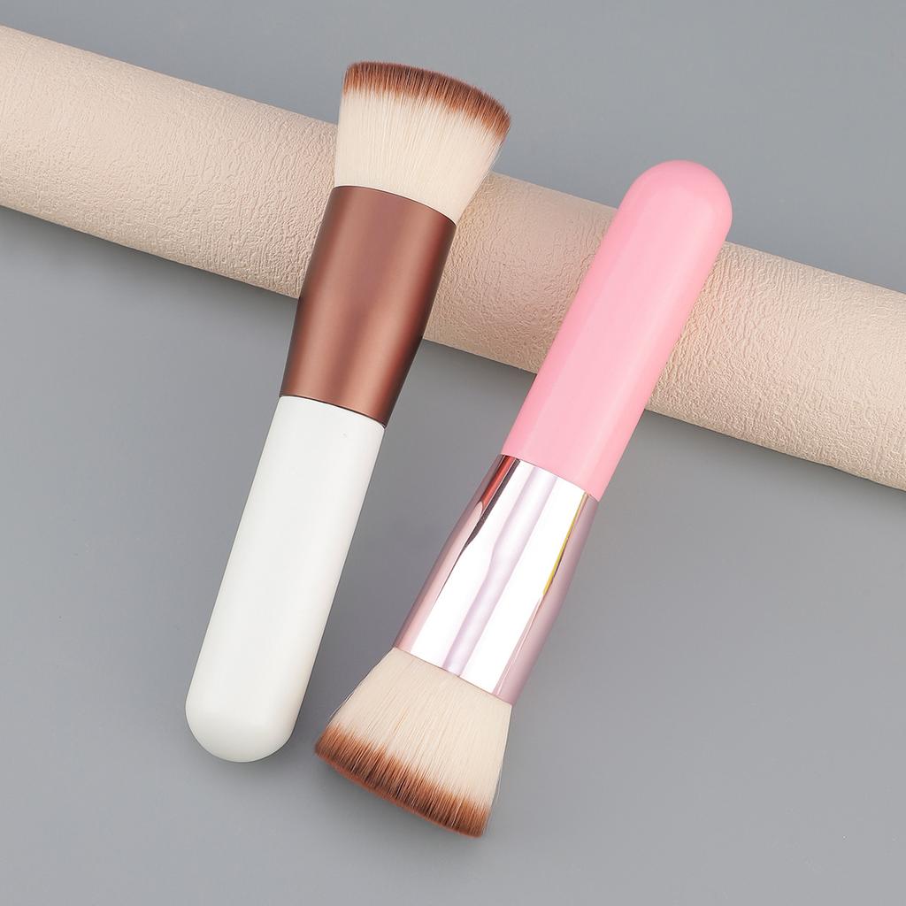 Big Chubby Dun Flat Head Foundation Brush BB Cream Liquid Foundation Brush Concealer Brush Soft Hair No Traces Do Not Eat Powder Face Beauty Tools