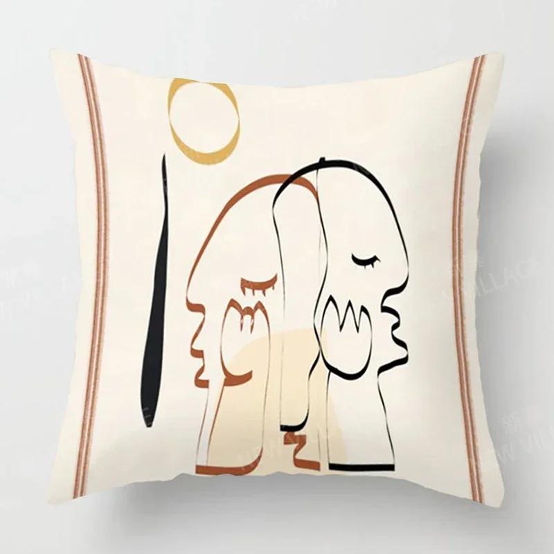 

Скандинавский Осенний Домашний Декор Осень Наволочка для диванной подушки Чехол на диванную подушку Современный Моранди 66x66cm