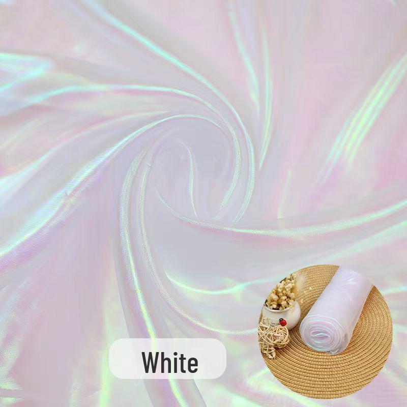 Seven-Color Iridescent Gauze Fabric for Costumes and Wedding Decor