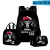 Mode Nieuwigheid Mode Cool Gorilla tag 3D Geprint 3 stuks/Set Student Schooltassen Laptop Dagrugzak Rugzak Lunchtas Etui