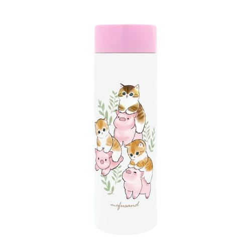 mofusand Pokemini Vacuum Double Sealed Stainless Steel Bottle, 150ml (Pig and Cat Design), 53-2085