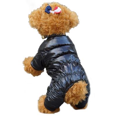 Ensfargede vinterhundeklær Mykt fleecefôr Varm valpe Jumpsuit Varm pels for små hunder