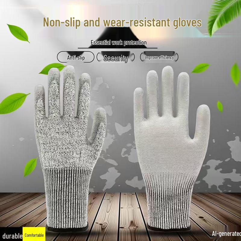 Cut-Resistant Level 5 Industrial Protection Gloves - Scratch and Wear-Resistant Safety Gear