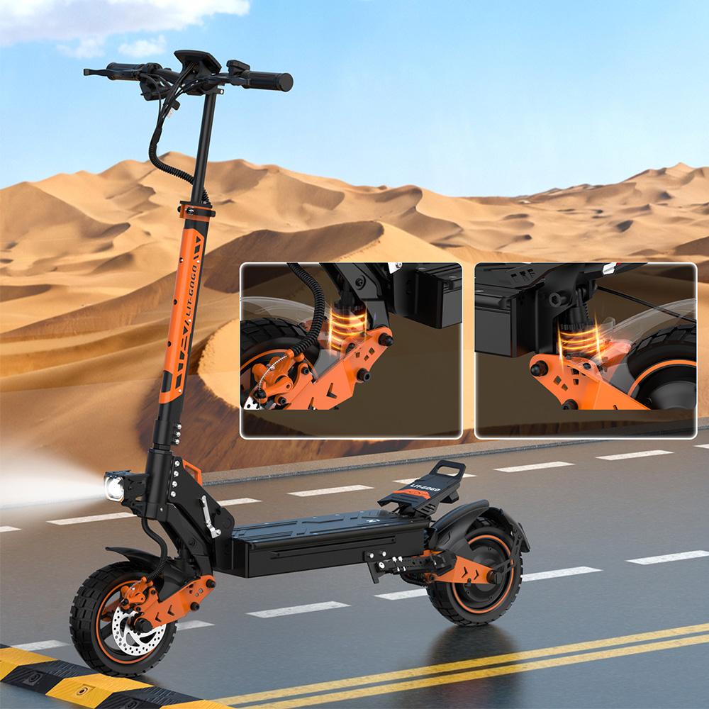 LIT-GOGO Z1 Elektrická koloběžka 10" kolo 800W špičkový motor Dvojité kotoučové brzdy Max. dojezd 50 km Připojení k aplikaci 48V 15,6Ah Skládací