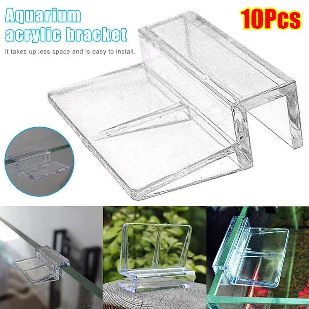 10Pcs New Width 5/6/8/10/12mm Fish Tank Bracket Transparent Acrylic Glass Lid Clip Support Holders Clip Aquarium Accessories