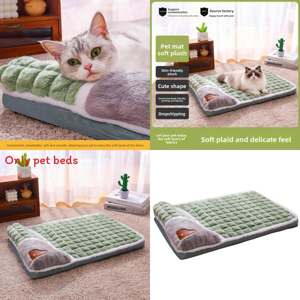 Pet Cozy Dog Bed With Thick Fabric For Winter Comfort And Relaxation